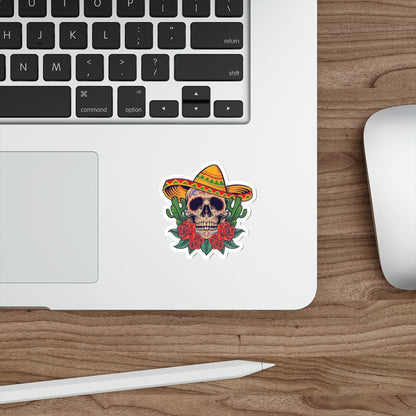 Vibrant Sugar Skull Stickers | Dia de los Muertos Decor, Mexican Culture Art, Laptop Decor, Gift for Halloween, Party Supplies