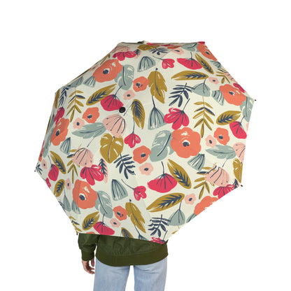 Floral Folding Umbrella - Cute Compact Rain Gear, Perfect for Spring Showers, Gift for Her, Outdoor Essentials, Travel Accessory