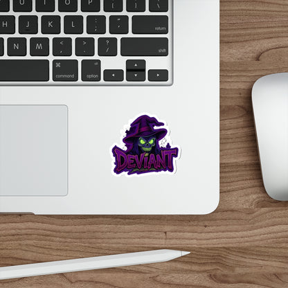 Spooky Deviant Die-Cut Stickers, Halloween Decor, Laptop Stickers, Witch Theme Stickers, Gifts for Halloween Lovers, Unique Party Favors