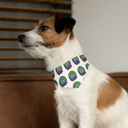 Pet Bandana Collar with Colorful Monster Design - Cute Dog Accessory for Halloween, Pet Costume, Dog Fashion, Dog Party, Puppy Gift
