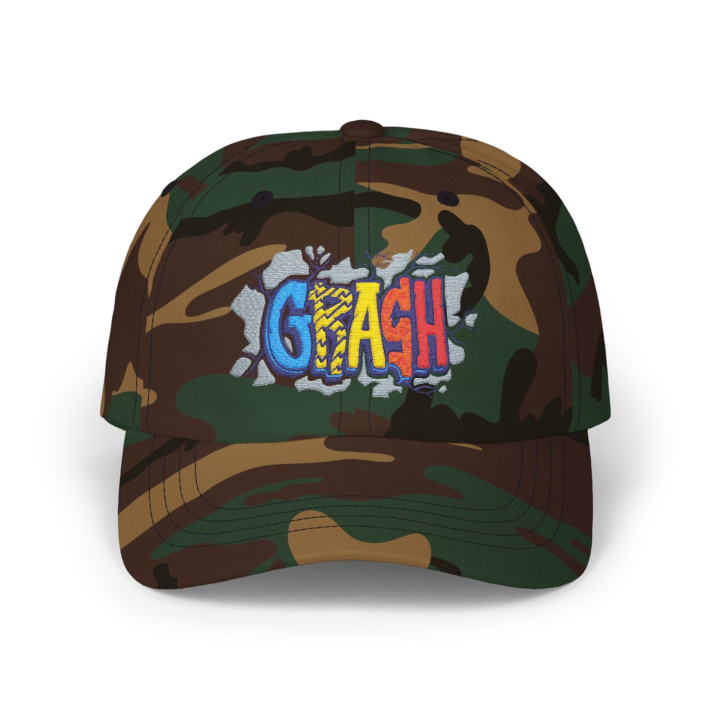 Classic Dad Cap with CRAASH! Design, Casual Hat for Dads, Funny Gift for Father's Day, Summer Accessory, Everyday Wear