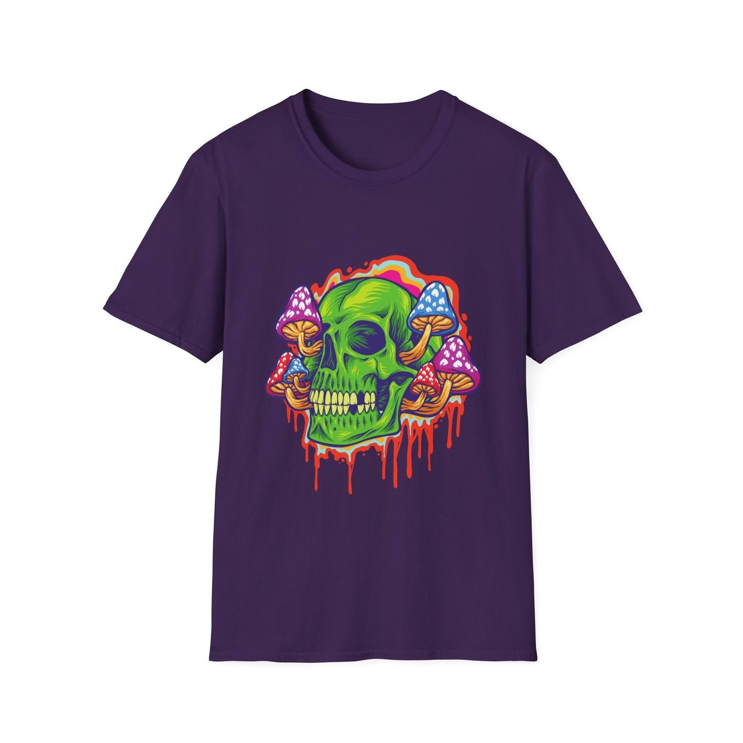Psychedelic Skull with Mushrooms - Mleem
