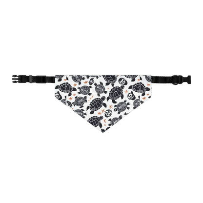 Turtle Print Pet Bandana Collar, Adjustable Pet Accessories, Dog Fashion, Cute Pet Gift, Summer Pet Wear, Beach Themed Dog Gear