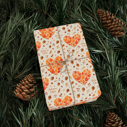 Autumn-Inspired Wrapping Papers, Eco-Friendly Gift Wrap, Fall Floral Design, Perfect for Thanksgiving, Birthdays, Holiday Celebrations