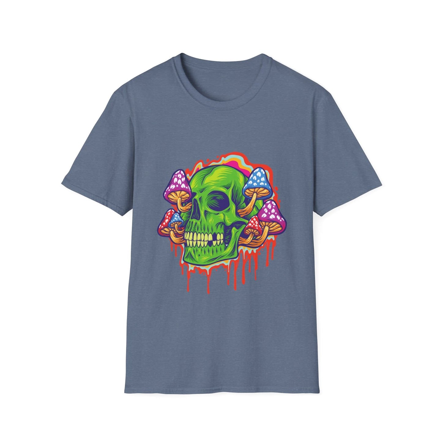 Psychedelic Skull with Mushrooms - Mleem