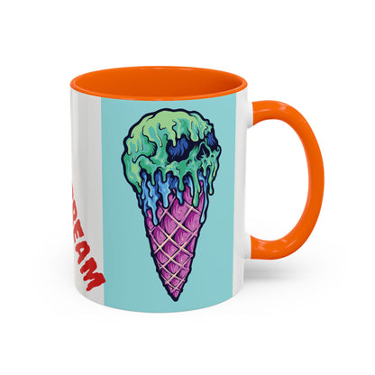 Creepy Ice Cream Mug - Perfect for Halloween, Unique Gift for Coffee Lovers, Spooky Decor, Creepscream Design, Fun Kitchenware