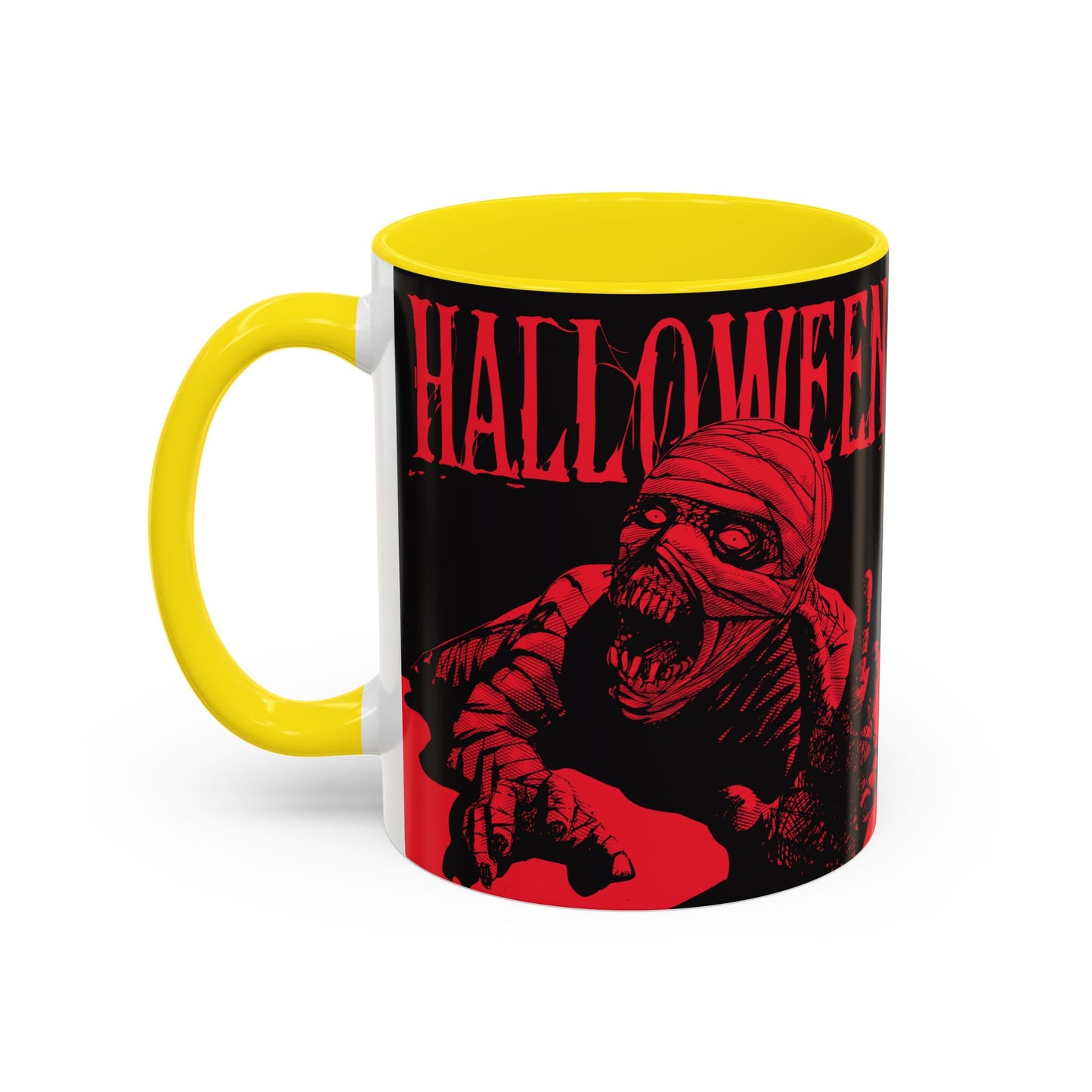 Halloween Accent Coffee Mug | Spooky Coffee Cup for Halloween Lovers, Trick or Treat Mug, Horror Decor, Gift for Fans