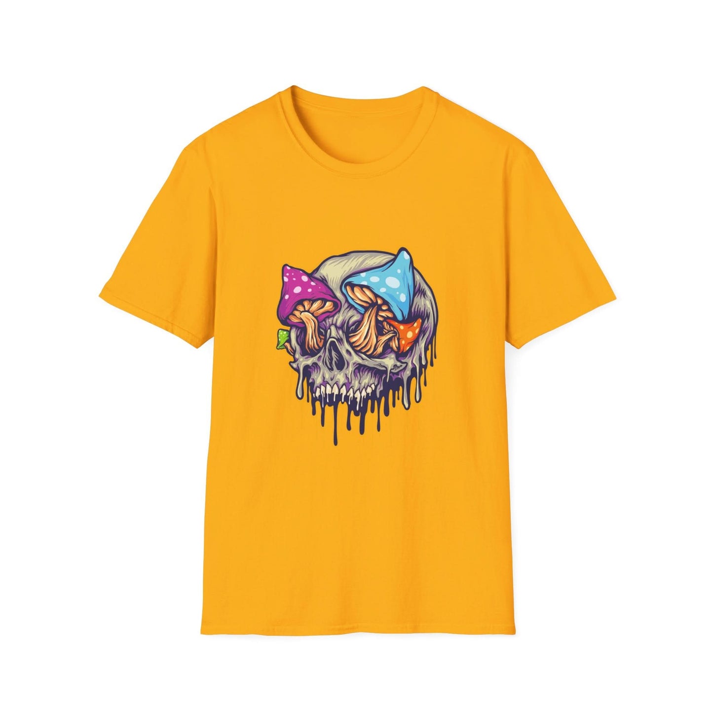 Scary Skull Mushrooms Melted Colorful - Mleem