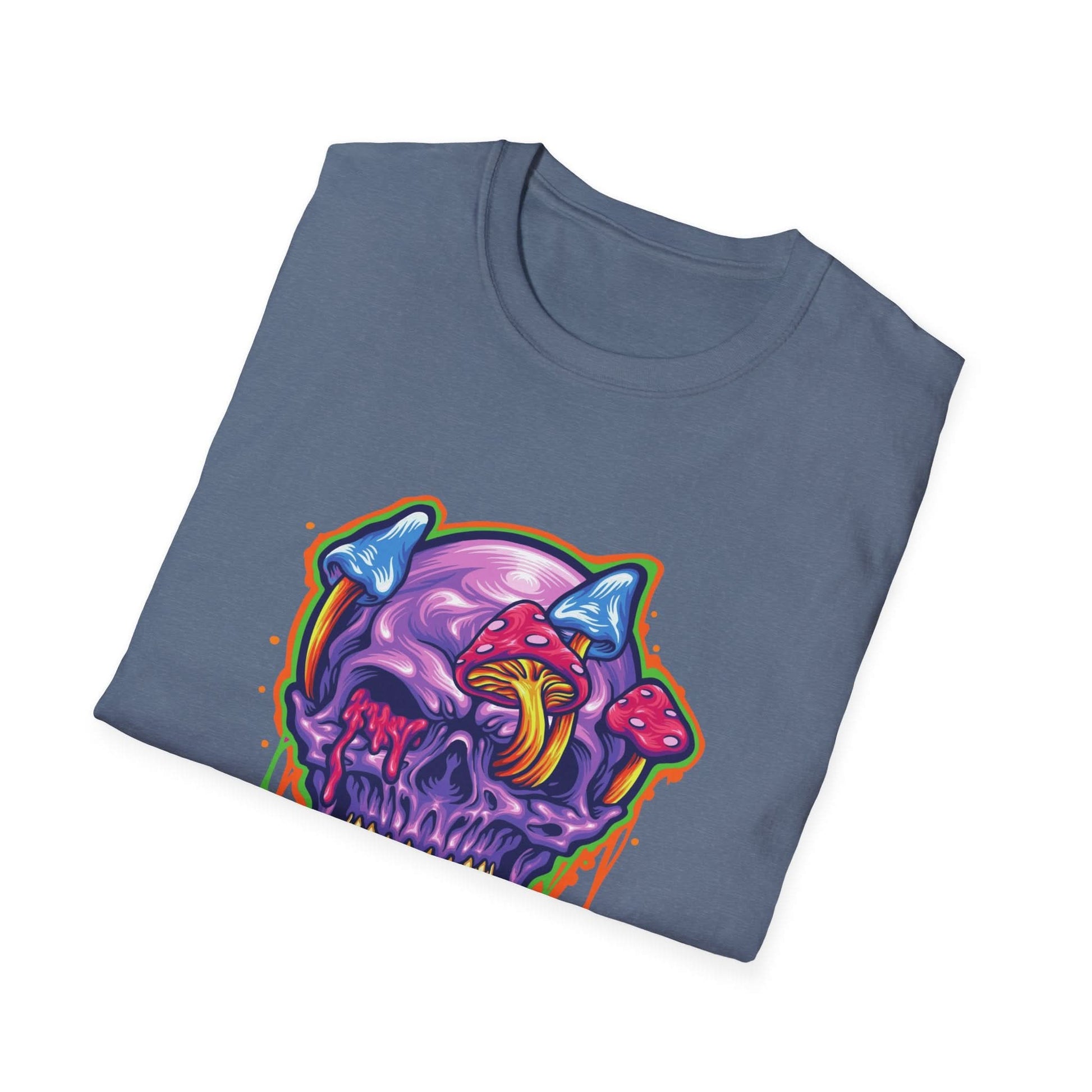 Magic Trippy Skull Mushroom Psychedelic - Mleem