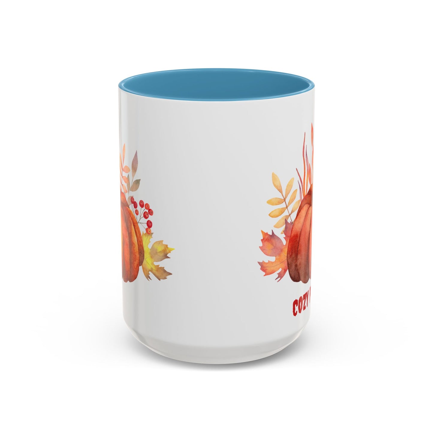 Cozy Pumpkin Accent Coffee Mug | Fall Decor, Gift for Autumn Lovers, Thanksgiving Mug, Pumpkin Spice Latte Cup, Holiday Drinkware