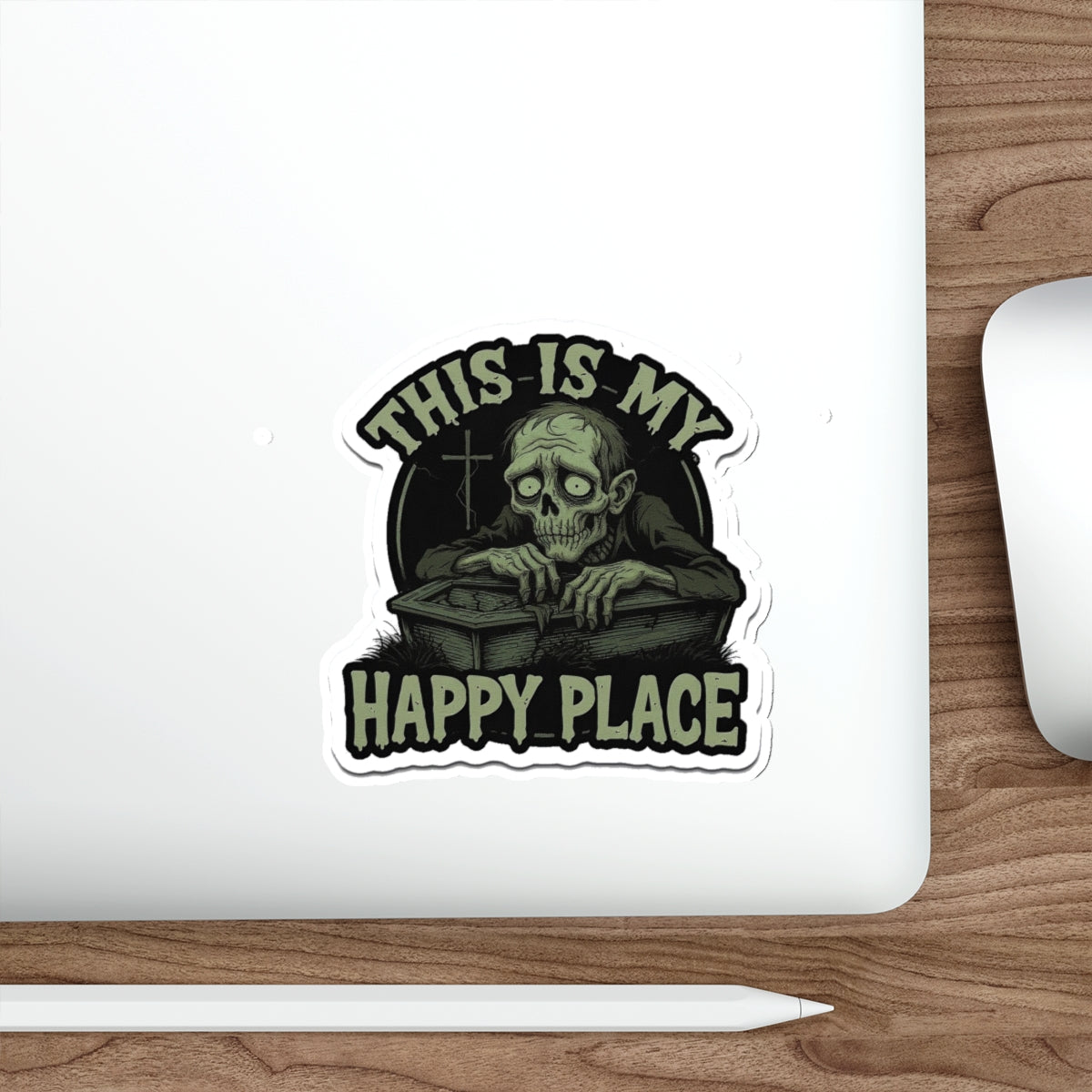 Spooky Die-Cut Stickers - Horror Theme, Laptop Décor, Gift for Halloween Lovers, Unique Sticker Collection, Creepy Home Décor