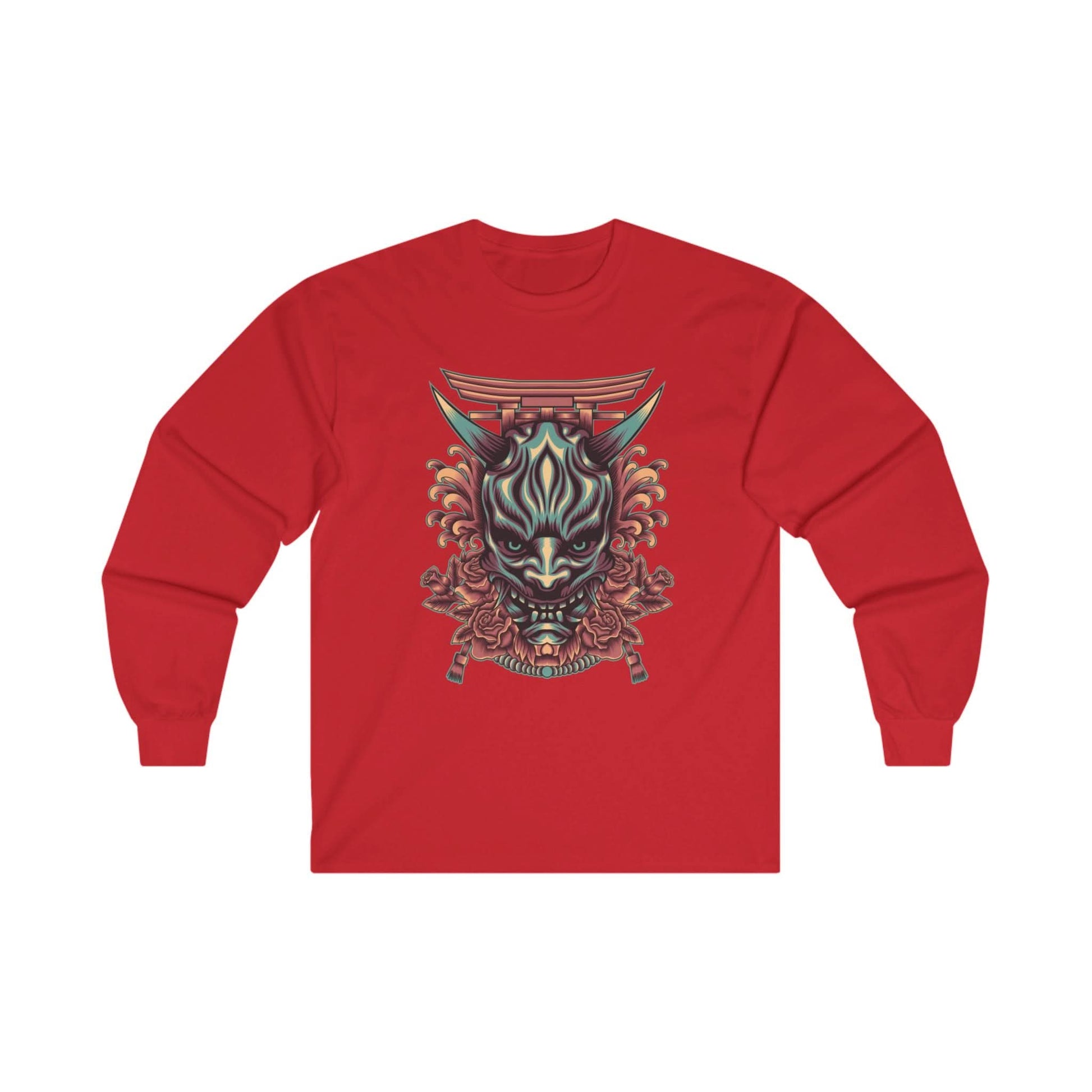 Oni Mask with Japanese Ornament - Mleem