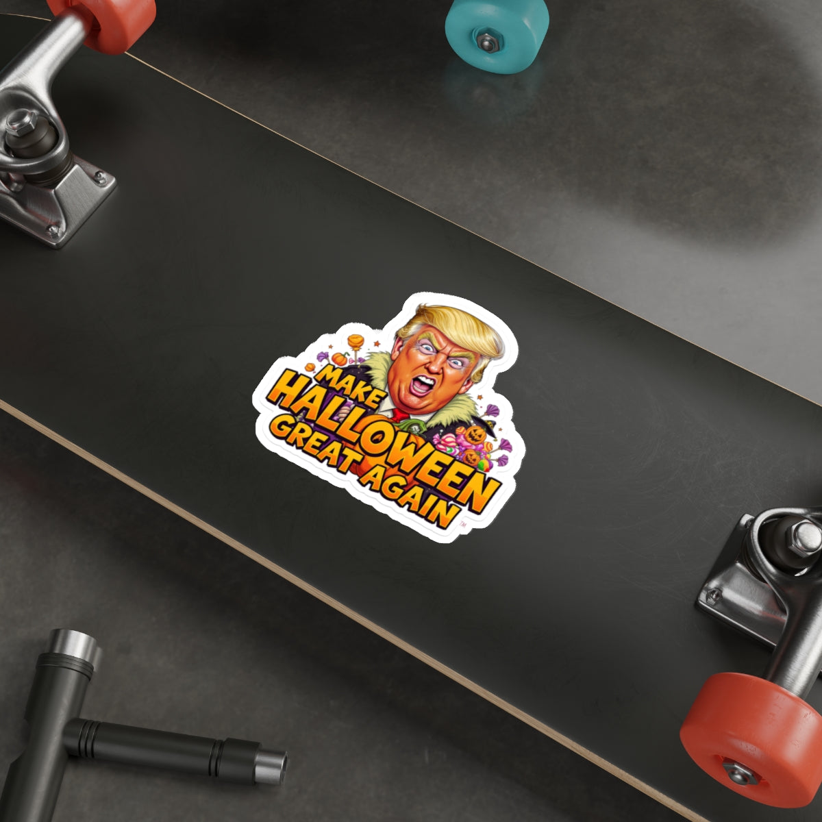 Halloween-Themed Die-Cut Stickers, Fun Party Favors, Laptop Decor, Seasonal Decor, Make Halloween Great Again