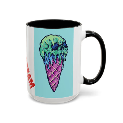 Creepy Ice Cream Mug - Perfect for Halloween, Unique Gift for Coffee Lovers, Spooky Decor, Creepscream Design, Fun Kitchenware