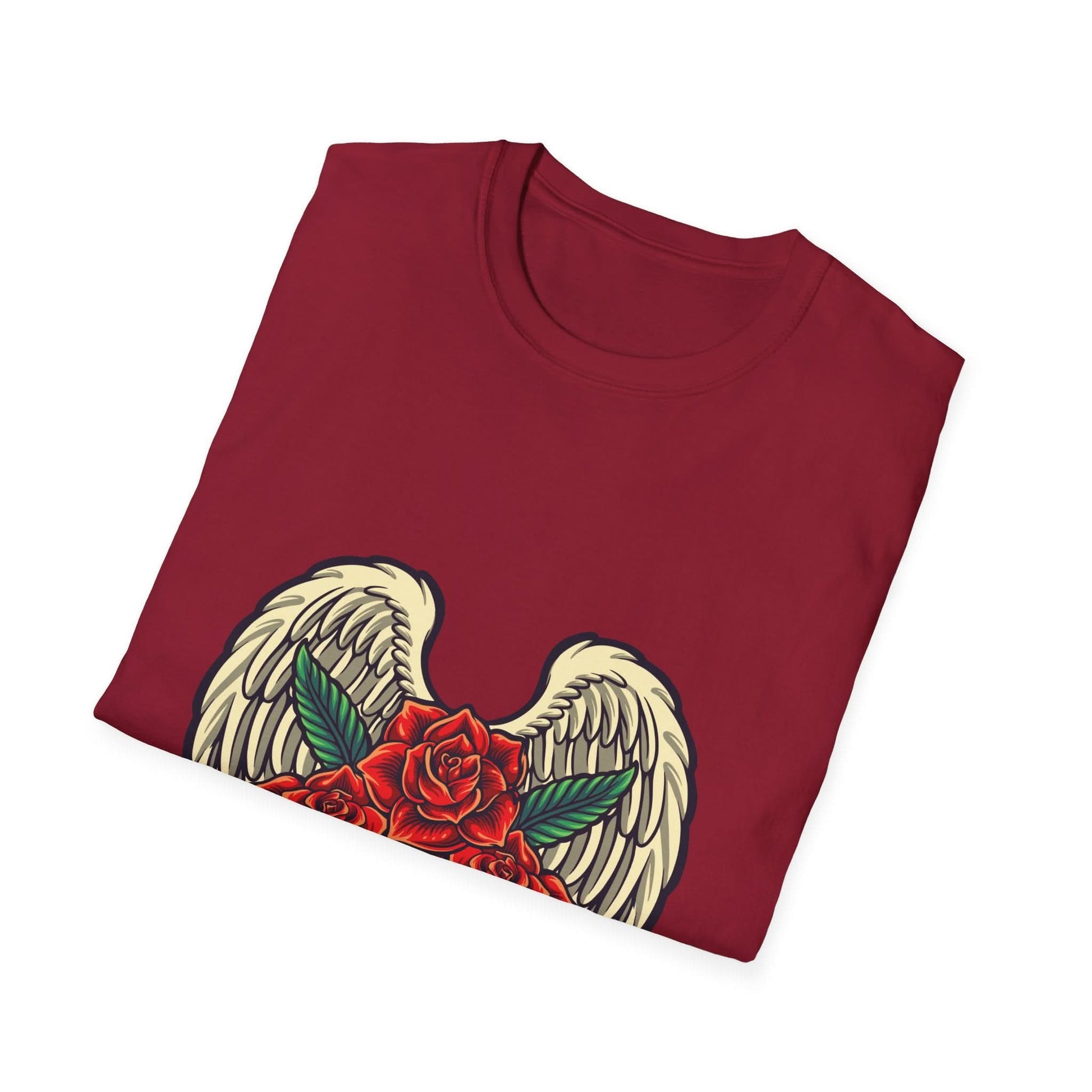 Red Rose Blooms with Angels Wings - Mleem