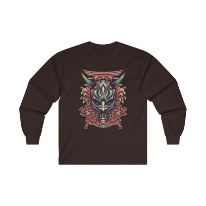 Oni Mask with Japanese Ornament - Mleem