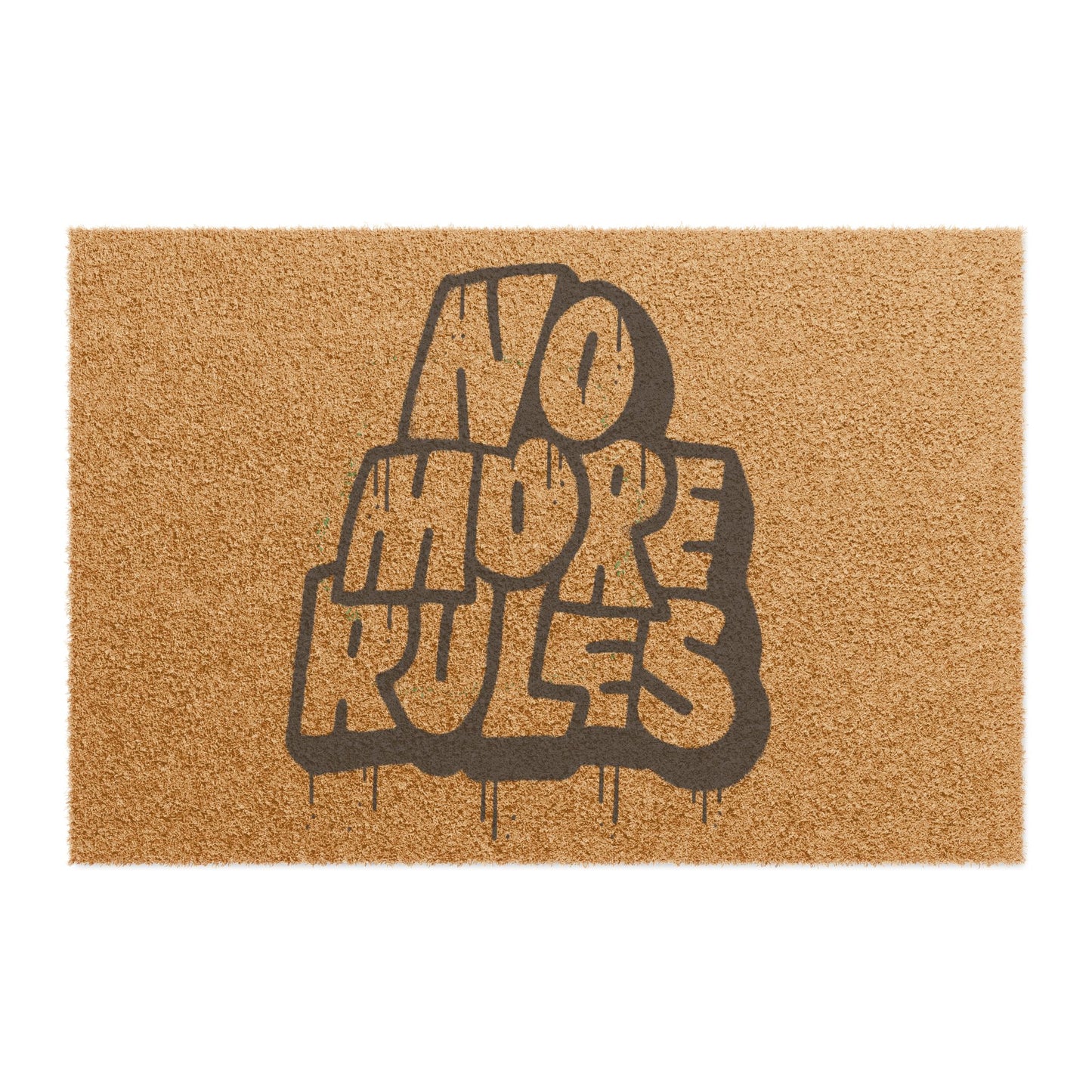 No More Rules Doormat | Fun Welcome Mat for Unique Homes | Quirky Door Decor, Housewarming Gift, Rustic Entryway Mat, Entrance Rug