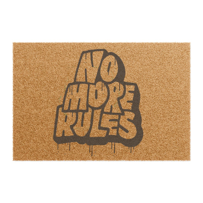 No More Rules Doormat | Fun Welcome Mat for Unique Homes | Quirky Door Decor, Housewarming Gift, Rustic Entryway Mat, Entrance Rug