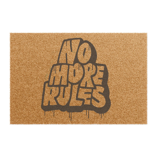 No More Rules Doormat | Fun Welcome Mat for Unique Homes | Quirky Door Decor, Housewarming Gift, Rustic Entryway Mat, Entrance Rug