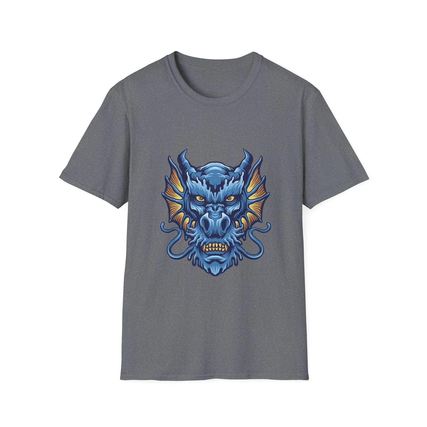 Blue Angry Dragon Head Mascot - Mleem