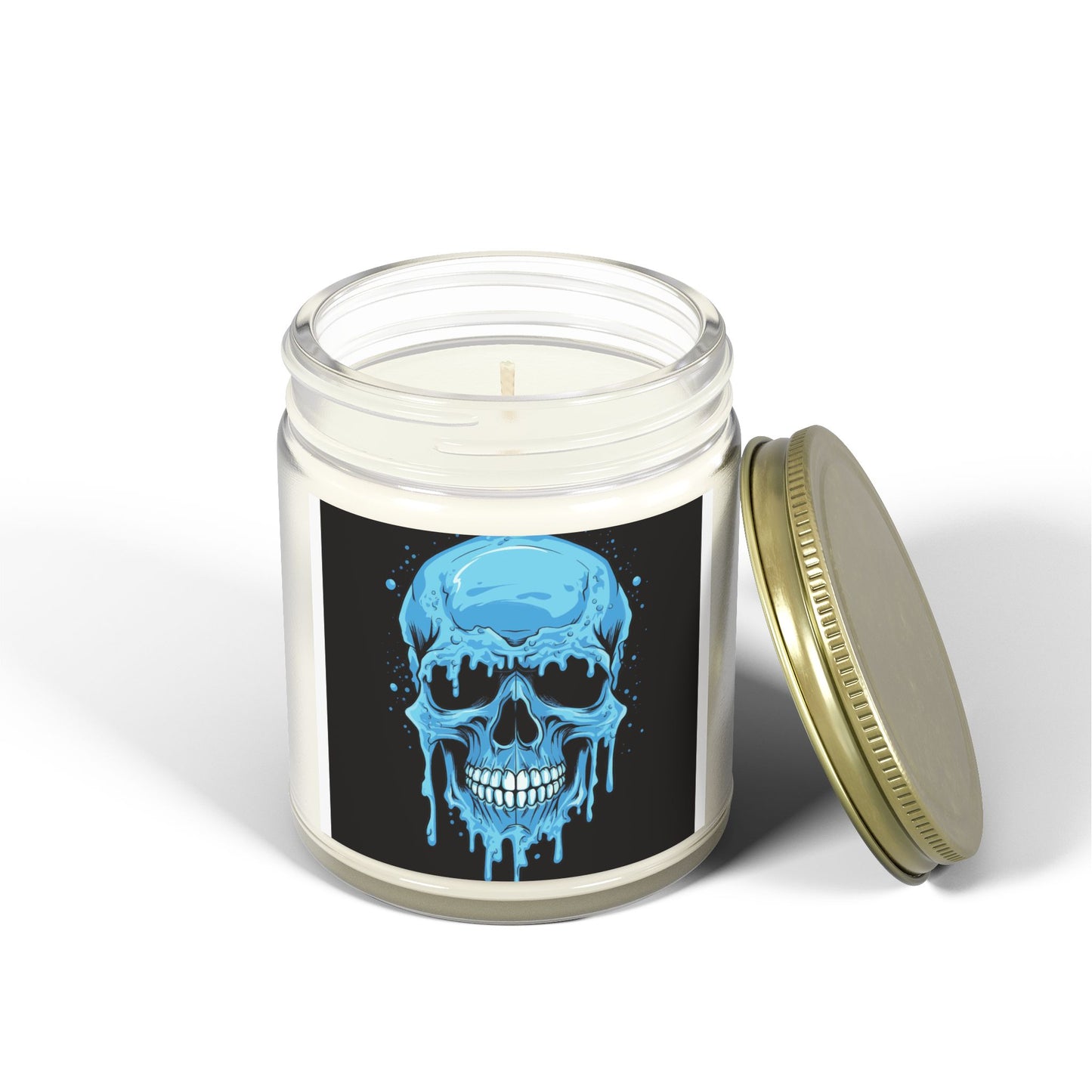 Chilling Skull Scented Candle - Coconut Apricot Wax, Dark Aesthetic Gifts, Home Decor, Occult Candles, Halloween Decor