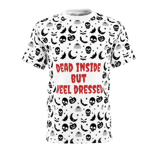 Halloween-Themed Unisex Tee, Spooky Cut & Sew Shirt, Gothic Apparel, Fun Gift, Casual Wear