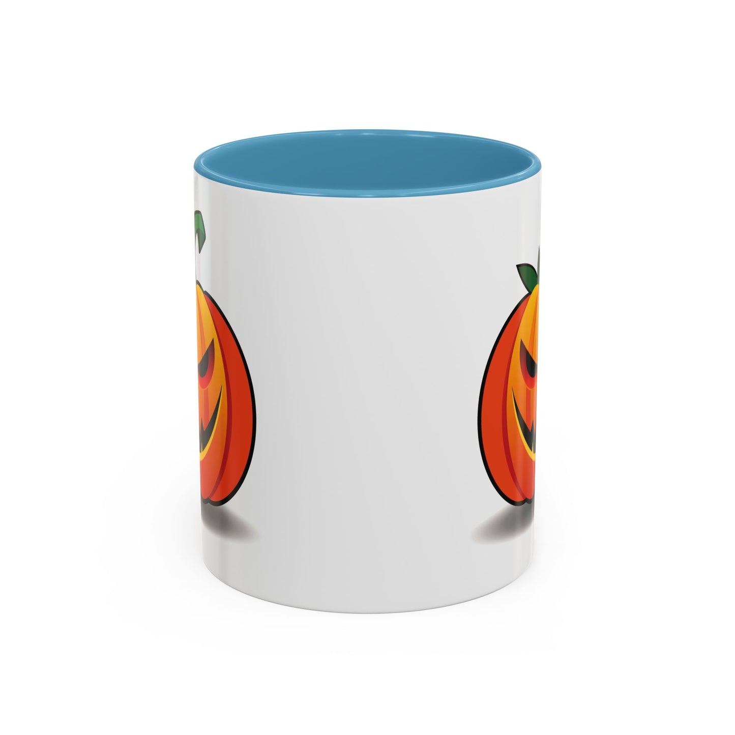 Halloween Pumpkin Accent Mug | Spooky Coffee Cup | Fall Decor | Pumpkin Art | Gift for Halloween Lovers, 11oz, 15oz