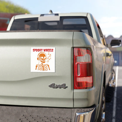 Spooky Wheels Car Magnet - Halloween Decor, Fun Skeleton Design, Auto Decoration, Party Favor, Gift for Car Lovers