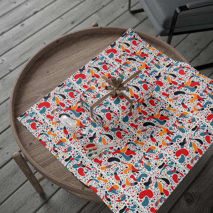 Vibrant Gift Wrapping Paper, Colorful Wrap for Birthdays, Holidays, Parties, Eco-friendly Roll for Presents, Unique Gift Wrap
