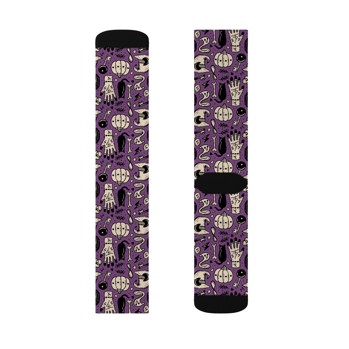 Mystical Patterned Socks, Unique Gift for Occult Lovers, Halloween Accessories, Cozy Footwear, Spooky Vibe