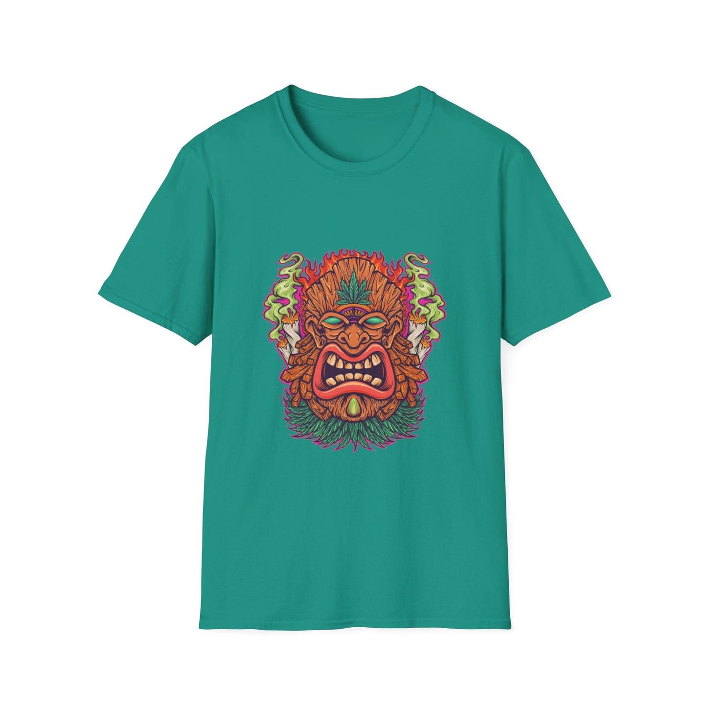 Tiki Leaf Weed Mascot with Smoke - Mleem