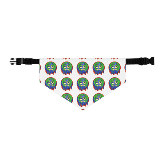 Pet Bandana Collar with Colorful Monster Design - Cute Dog Accessory for Halloween, Pet Costume, Dog Fashion, Dog Party, Puppy Gift