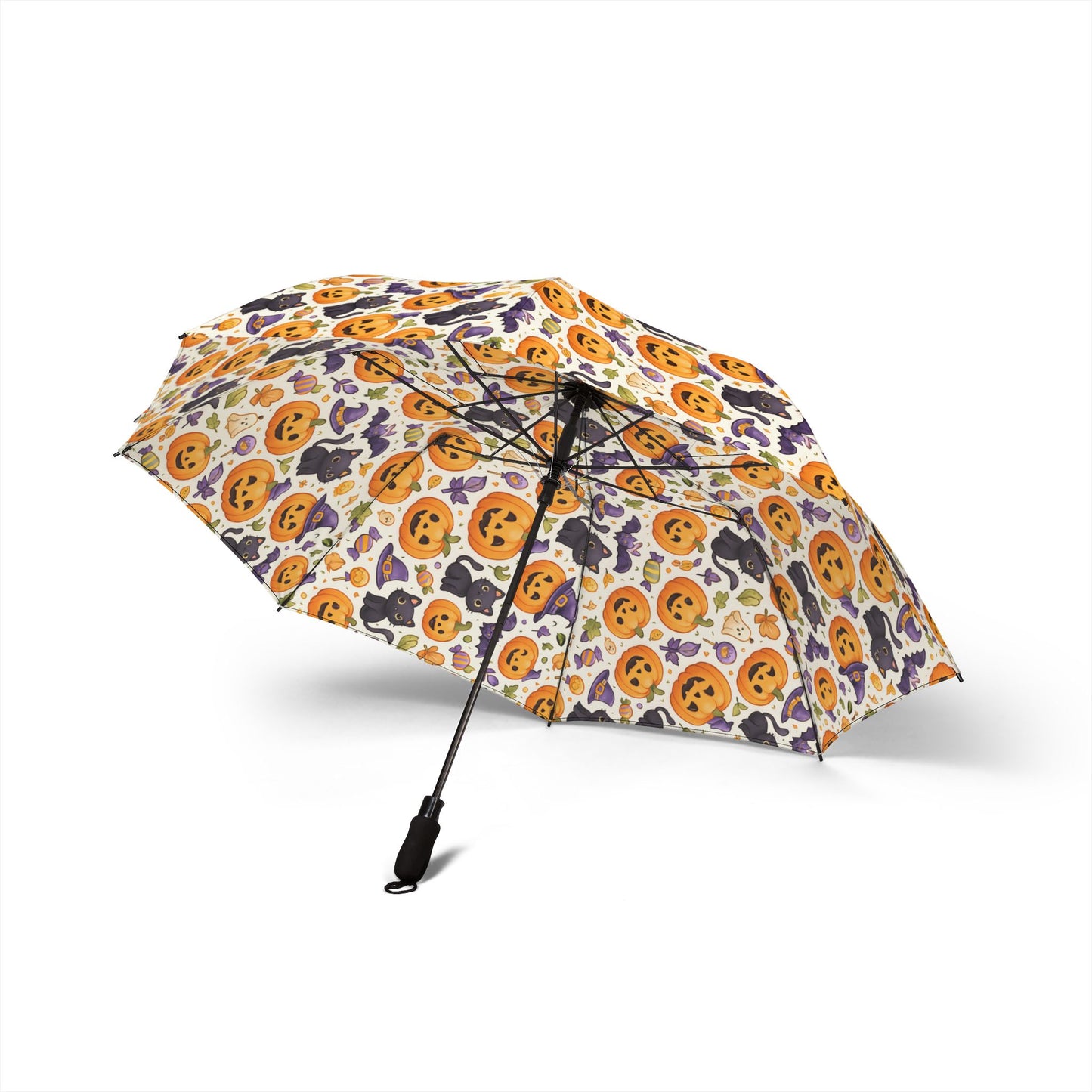 Halloween Themed Umbrella, Semi-Automatic Rain Gear, Foldable Umbrella, Gifting for Halloween, Cute Patterns, Weather Accessories