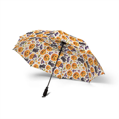 Halloween Themed Umbrella, Semi-Automatic Rain Gear, Foldable Umbrella, Gifting for Halloween, Cute Patterns, Weather Accessories