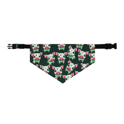 Cute Pig Print Dog Bandana Collar, Pet Accessory for Holidays, Dog Fashion, Cute Dog Gift, Fun Pet Apparel, Pet Birthday Party Decor