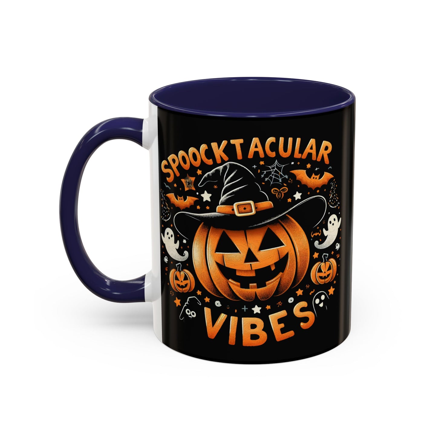 Halloween Accent Coffee Mug - Spooktacular Vibes, Fall Home Decor, Pumpkin Lovers Gift, Trick or Treat Mug, Spooky Season Drinkware