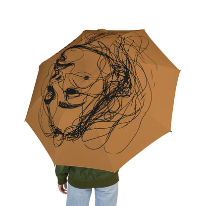 Stylish Foldable Umbrella, Unique Art Umbrella, Automatic Rain Umbrella, Gift for Artists, Chic Travel Umbrella