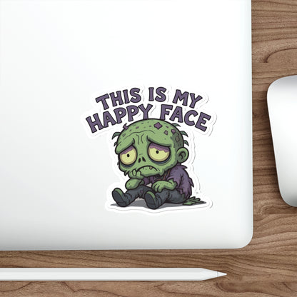 Zombie Humor Die-Cut Stickers - Quirky, Funny Surface Decor for Laptops, Water Bottles, Notebooks, Gifts & Halloween