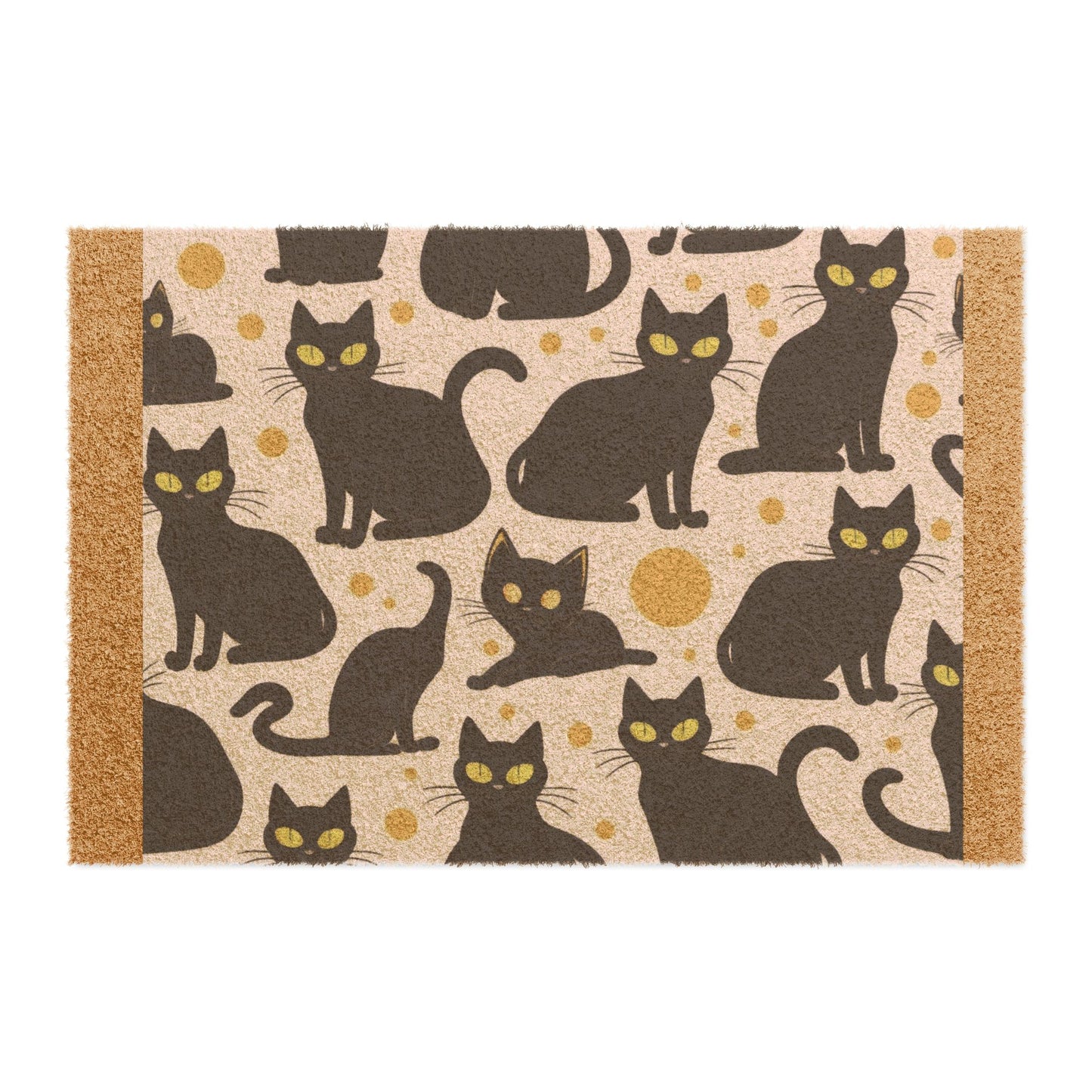 Whimsical Cat Doormat - Cute Decorative Entrance Mat, Purr-fect for Cat Lovers, Pet-Themed Gift, Halloween Decor, Everyday Home Use