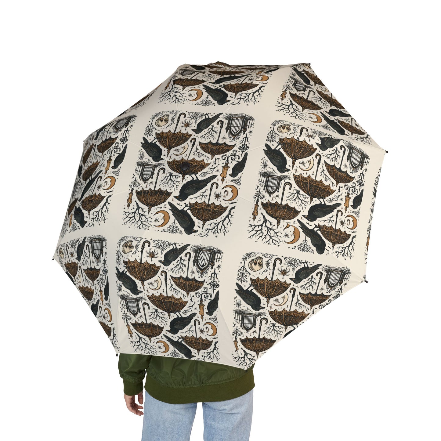 Chic Foldable Umbrella, Elegant Rain Gear, Travel Accessory, Unique Gift, Stylish Waterproof Canopy