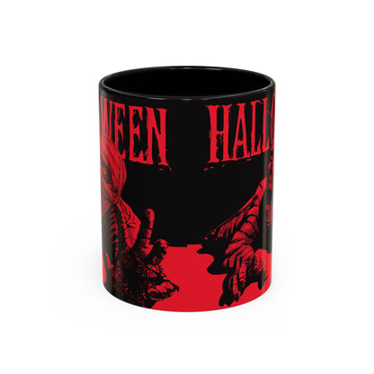 Halloween Accent Coffee Mug | Spooky Coffee Cup for Halloween Lovers, Trick or Treat Mug, Horror Decor, Gift for Fans