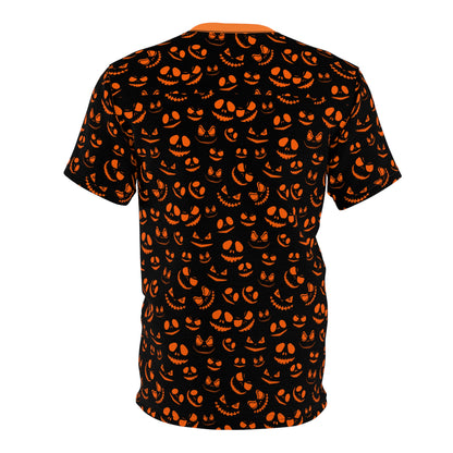 Halloween Unisex Tee, Spooky Shirt, Pumpkin Design, Festival Apparel, Gifts for Halloween Lovers, Casual Wear