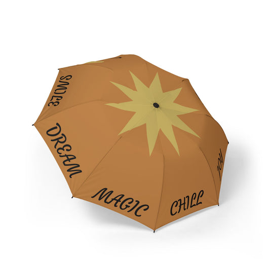 Stylish Foldable Umbrella, Inspirational Gift for Rainy Days, Compact Travel Umbrella, Unique Design for Dreamers, Motivational Accessory