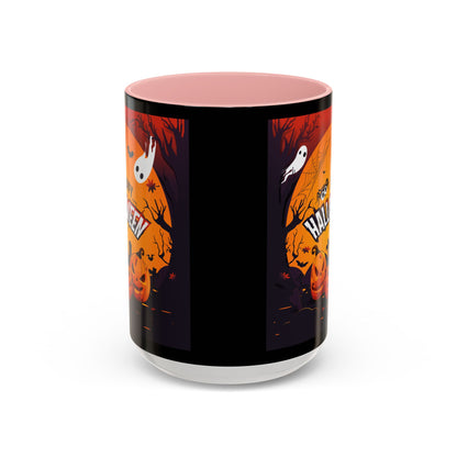 Spooky Halloween Coffee Mug - Perfect for Ghost Lovers and Fall Celebrations, Halloween Decor, Gift, Pumpkin Spice Season, Black Accent Mug