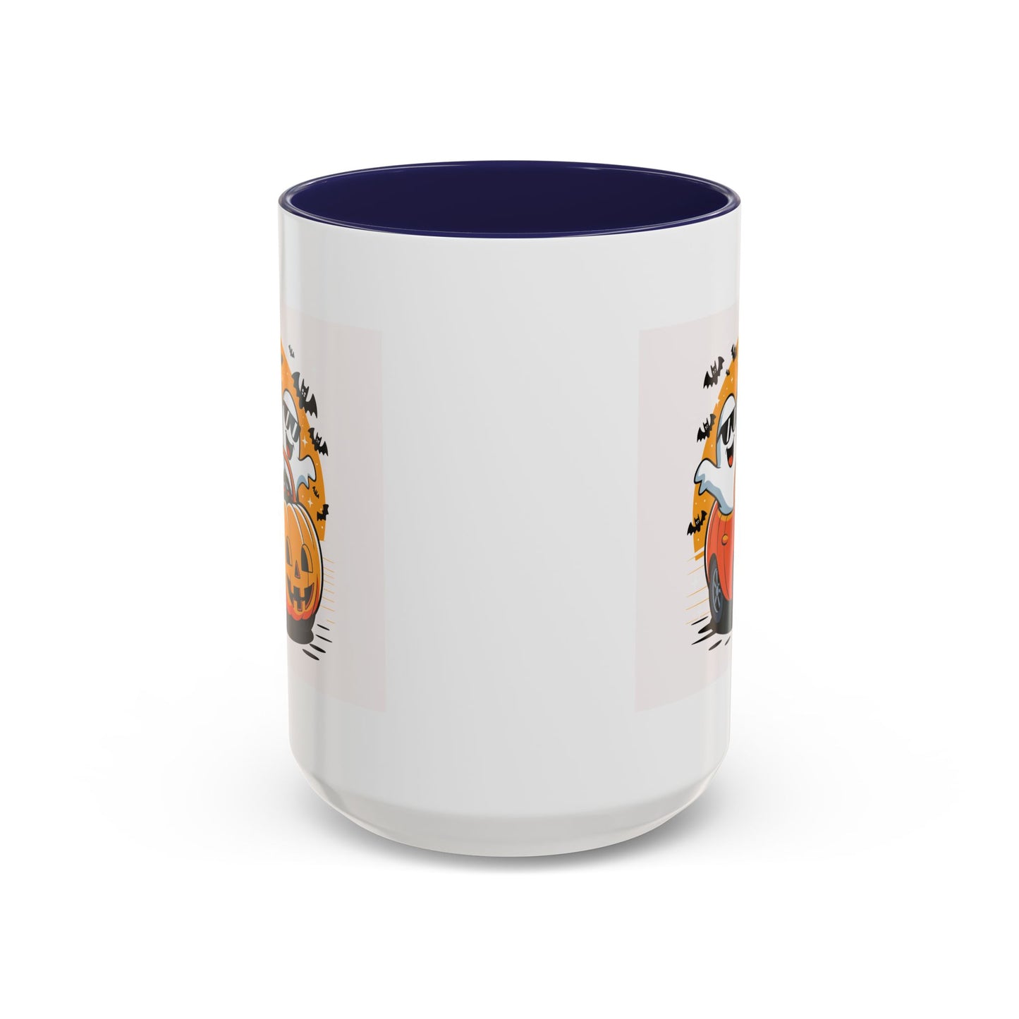 Halloween Ghost Car Coffee Mug, Spooky Mug for Fall, Pumpkin Spice Coffee Cup, Halloween Theme Drinkware, Funny Ghost Mug