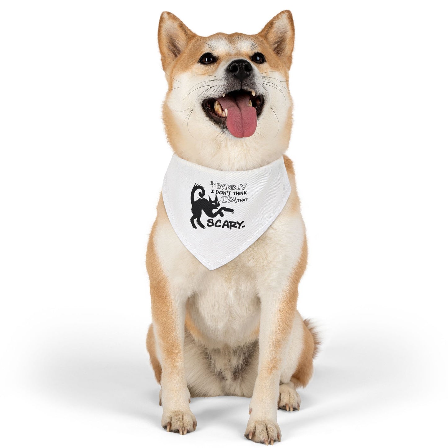 Friendly Pet Bandana Collar, Dog Fashion Accessory, Halloween Costume, Pet Gift, Cute Dog Apparel, Scary Theme Bandana