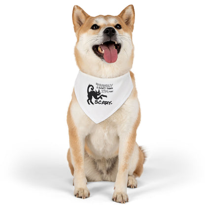 Friendly Pet Bandana Collar, Dog Fashion Accessory, Halloween Costume, Pet Gift, Cute Dog Apparel, Scary Theme Bandana