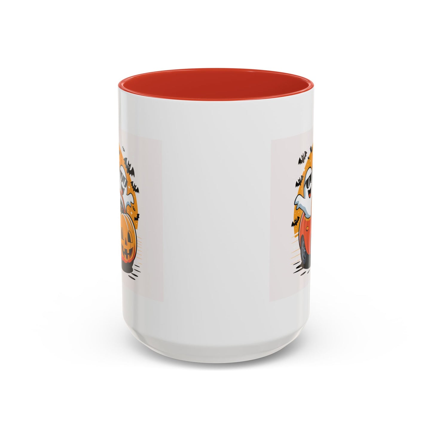 Halloween Ghost Car Coffee Mug, Spooky Mug for Fall, Pumpkin Spice Coffee Cup, Halloween Theme Drinkware, Funny Ghost Mug