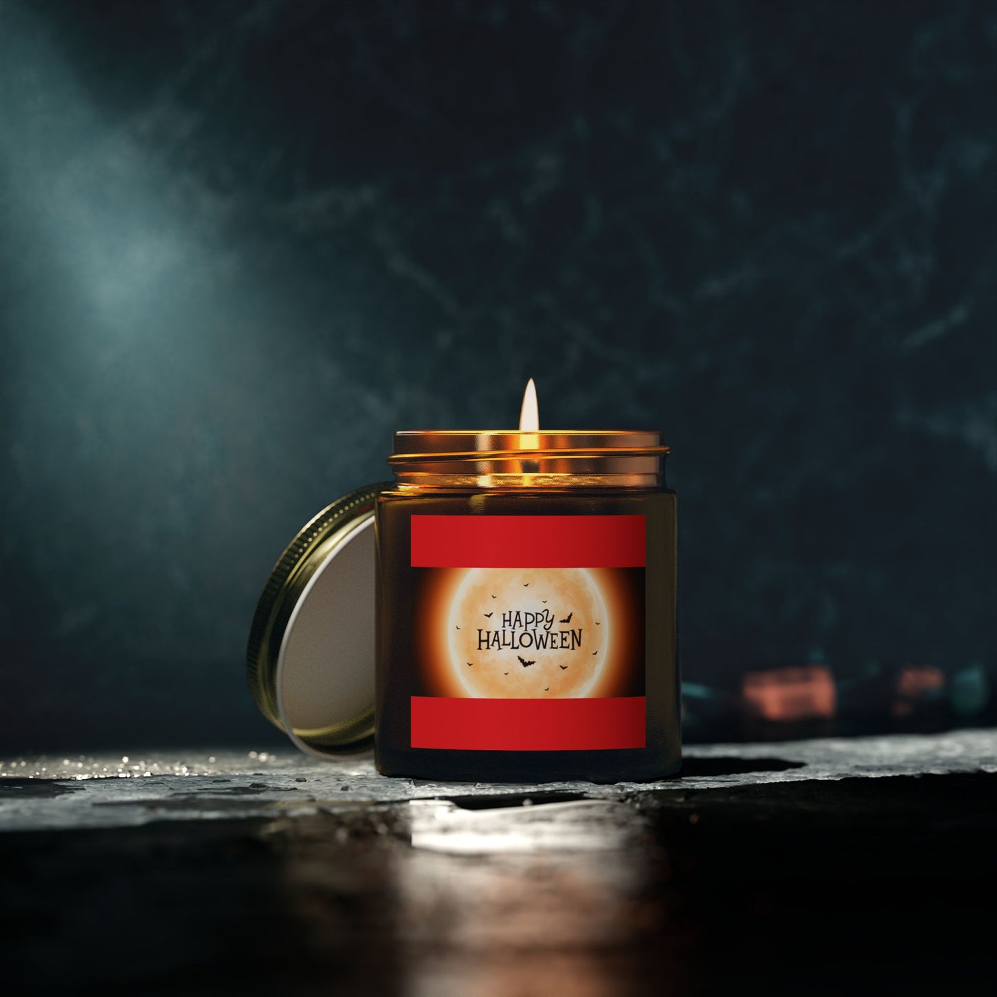 Halloween Scented Candles, 4oz & 9oz Coconut Apricot Wax - Festive Home Decor, Fall Gift, Cozy Atmosphere, Unique Halloween Party Favor