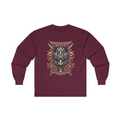 Oni Mask with Japanese Ornament - Mleem